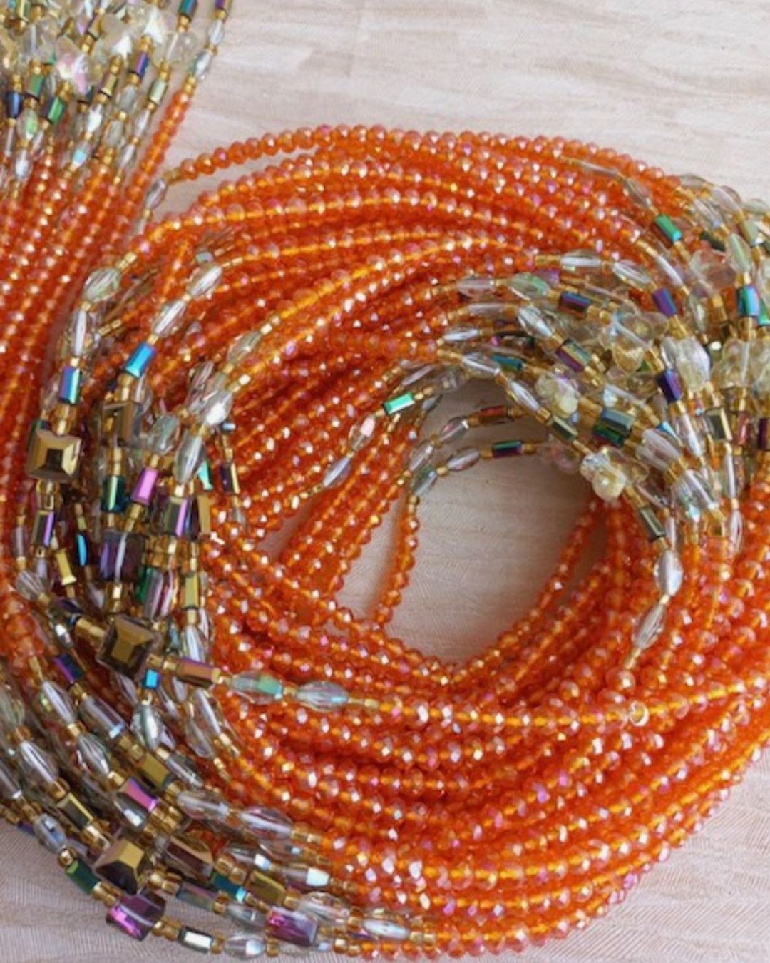 Deluxe Crystal African Waist Beads