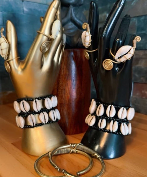 Handcrafted Cowrie Shell Statement Ring